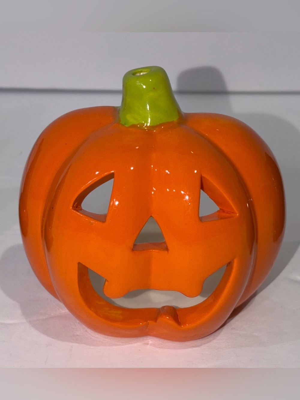 Ceramic Pumpkin, Witch Hat and Ghost Tealight Candle Holder